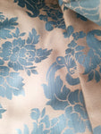 BORSA GRACE VELLUTO ARMATURATO AZZURRO/DAMASCATO ORO CON INTERNO JACQUARD AZZURRO ORO