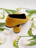 FRIULANE VELLUTO GIALLO CON GROS-GRAIN GIALLO