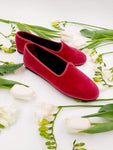 FRIULANE VELLUTO FUXIA CON GROS-GRAIN FUXIA