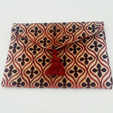 POCHETTE BUSTA BROCCATA FANTASIA MAGENTA BORDEAU